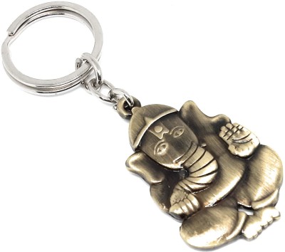 Aura Double Sided Gajanan Ganpati Vighnaharta Laddu Ganesh Key Ring Key Chain