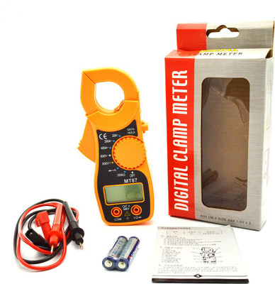 BALRAMA MT87 3 ½ Digits Portable LCD Mini Digital Clamp Meter Multimeter Digital Multimeter(Yellow 2000 Counts)