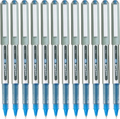 uni-ball Eye UB 157 0.7 mm Roller Pen | Quick Drying Ink, Fast Writing Roller Ball Pen(Pack of 12, Blue)