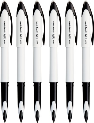 uni-ball Air UBA 188 EL M 0.5 mm Roller Pen | Bold Ink & Smooth Writing | Ergonomic Grip Roller Ball Pen(Pack of 6, Blue)
