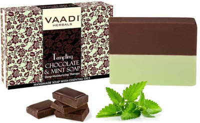 10% OFF on VAADI HERBALS Tempting Chocolate & Mint Soap Deep Moisturising Therapy - Pack of 6(6 x 75 g) 10% OFF on VAADI HERBALS Tempting Chocolate & Mint Soap Deep Moisturising Therapy - Pack of 6(6 x 75 g)