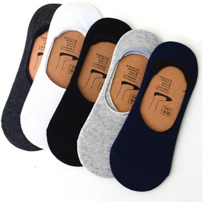 somyacreations Men Self Design, Solid Peds/Footie/No-Show(Pack of 5)