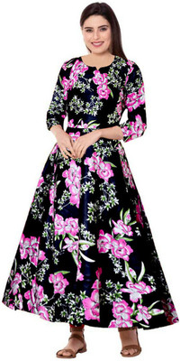 SILVER ORGANISATION Women Printed Anarkali Kurta(Multicolor)