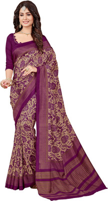 AJS Printed Bollywood Art Silk Saree(Multicolor)