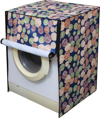 LITHARA Front Loading Washing Machine  Cover(Width: 66.04 cm, Blue, Beige)