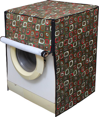 Glassiano Front Loading Washing Machine  Cover(Width: 66.04 cm, Green)