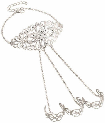 FemNmas Alloy Silver Ring Bracelet