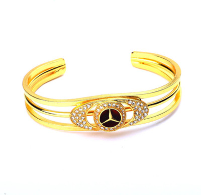 Dipali Stainless Steel Crystal Gold-plated Cuff