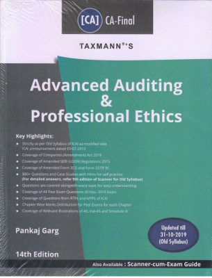 ADVANCE AUDITING & PROFESSIONAL ETHICS(OLD SYLLABUS) FOR MAY-2020(ENGLISH, Paperback, PANKAJ GARG)
