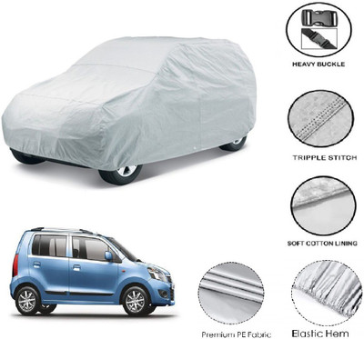 GIFFEN Car Cover For Maruti Suzuki WagonR (Without Mirror Pockets)(Silver)