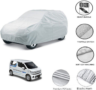 GIFFEN Car Cover For Maruti Suzuki WagonR Electric Vehicle (Without Mirror Pockets)(Silver)