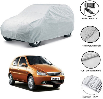 GIFFEN Car Cover For Tata Indica V2 (Without Mirror Pockets)(Silver)