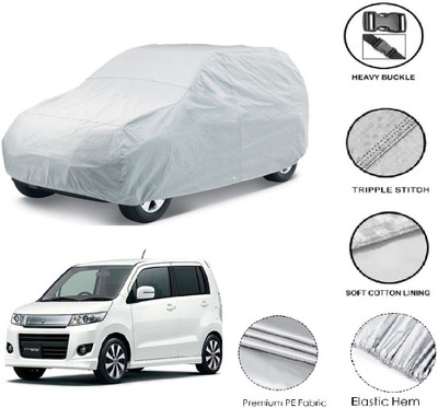 GIFFEN Car Cover For Maruti Suzuki WagonR Stingray (Without Mirror Pockets)(Silver)