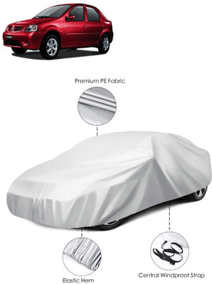 GIFFEN Car Cover For Mahindra Logan Edge (Without Mirror Pockets)(Silver)