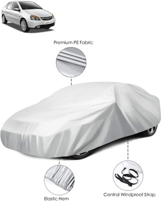 GIFFEN Car Cover For Tata Indigo eCS (Without Mirror Pockets)(Silver)