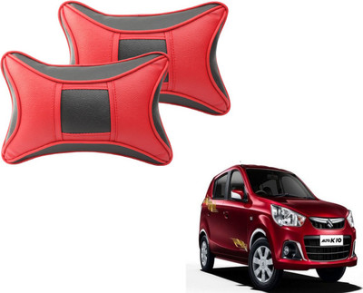 MOCKHE Black, Red Cotton, Leatherite Car Pillow Cushion for Maruti Suzuki(Rectangular, Pack of 2)