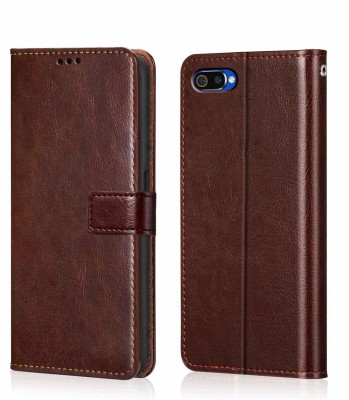 Chaseit Flip Cover for Realme C2(Brown, Shock Proof, Pack of: 1)