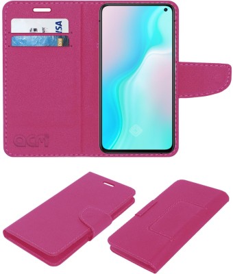 ACM Flip Cover for Vivo S5(Pink, Cases with Holder, Pack of: 1)