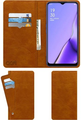 ACM Wallet Case Cover for Oppo A11X(Brown, Cases with Holder, Pack of: 1)