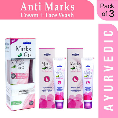 HAPDCO Combo Kit Pack of 2 Marks Go Cream+1 Marks Go Face Wash(3 Items in the set)