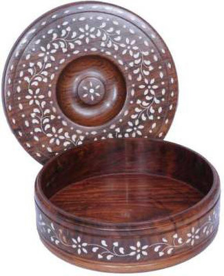 Unity Handicrafts Wooden Grocery Container  - 500 ml(Brown)