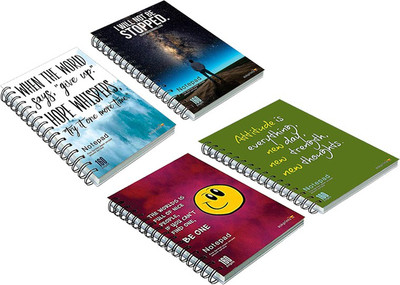 Askprints Notebook A5 Notebook unrule 160 Pages(Multicolor, Pack of 4)