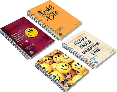 Askprints Note Book A5 Notebook unrule 160 Pages(Multicolor, Pack of 4)