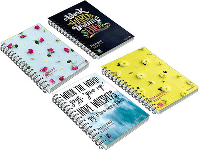 Askprints notebook A5 Notebook unrule 160 Pages(Multicolor, Pack of 4)