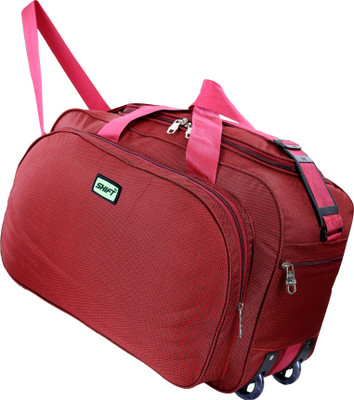 SHIFT (Expandable) Waterproof Polyester Lightweight 40 L Luggage Red Travel Duffel Bag with 2 Wheels Duffel With Wheels (Strolley)