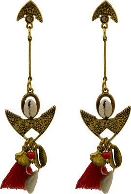 HIGH TRENDZ Stylish Fancy Party Wear Long Fabric Tassel Earring