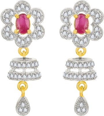 LUXOR Latest Designer Stylish Trendy Traditional Gold Plated Diamond Alloy Earring Set