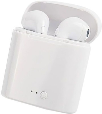 Avlokan i7s Twins Wireless Bluetooth Earphone with Mic & Portable Bluetooth(White, True Wireless)