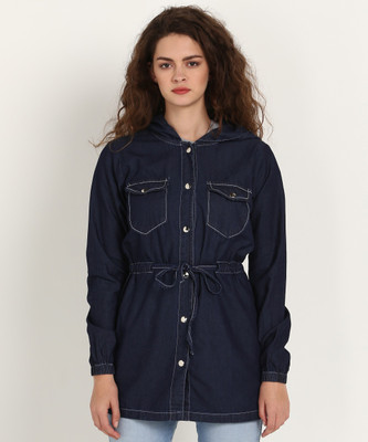 Miss Chase Full Sleeve Solid Women Denim Jacket