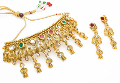 AADITA Alloy Gold-plated Multicolor Jewellery Set(Pack of 1)