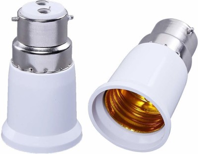 SHAFIRE Screw Base Socket Ceramic Lamp Holder Light Bulb Adapter (White, 2-Piece) Plastic Light Socket(Pack of 2)