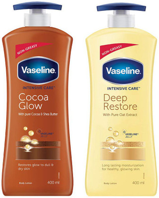 Vaseline Intensive Care Cocoa Glow & Deep Restore Body Lotion For Dry Skin(800 ml)