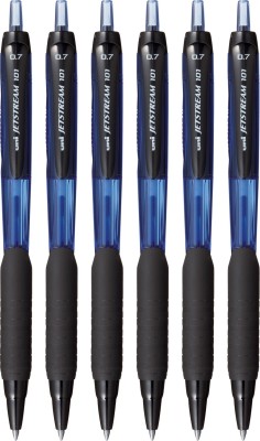 uni-ball Jetstream SXN 101 0.7 mm Retractable Roller Pen | Quick Drying Ink, Fast Writing Roller Ball Pen(Pack of 6, Blue)