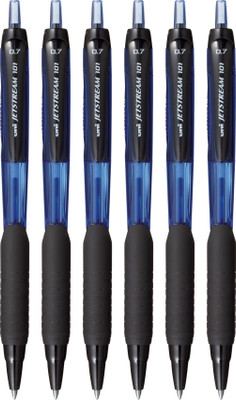 uni-ball Jetstream SXN 101 0.7 mm Retractable Roller Pen | Quick Drying Ink, Fast Writing Roller Ball Pen(Pack of 6, Ink Color - Blue)