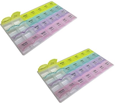 Classic deal 1 week 1 week Storage Medical Organizer Pill Box pack of 2 Pill Box(Multicolor)
