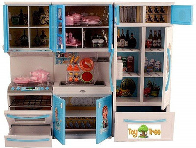 Shivdra traders Luxury Battery Operated Super Large Kitchen Size PlaySet with Light and Cooking Sound Toy for Kids