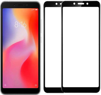MISHY Edge To Edge Tempered Glass for Mi Redmi 6A, Mi Redmi 6(Pack of 2)