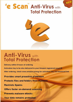 ESCAN Anti-virus 1 User 1 Year(CD/DVD)