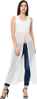 vashist Casual Sleeveless Printed Women White Top