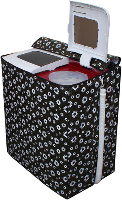 LITHARA Semi-Automatic Washing Machine  Cover(Width: 82.55 cm, Black, White)