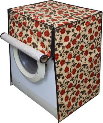 LITHARA Front Loading Washing Machine  Cover(Width: 66.04 cm, Cream, Red)