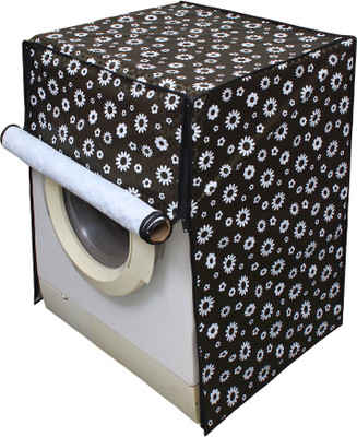 LITHARA Front Loading Washing Machine  Cover(Width: 60.96 cm, Black, White)