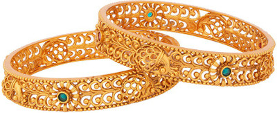 Voylla Brass Gold-plated Bangle(Pack of 2)