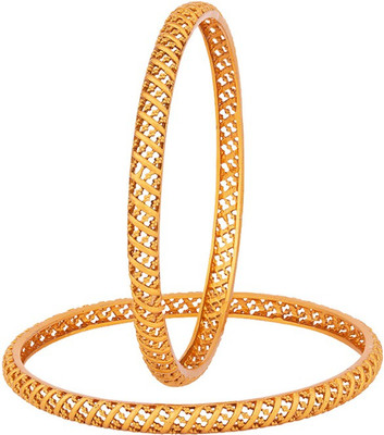 Voylla Brass Gold-plated Bangle(Pack of 2)