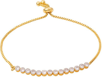 Voylla Brass Cubic Zirconia Gold-plated Bracelet