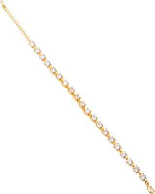 Voylla Brass Cubic Zirconia Gold-plated Bracelet